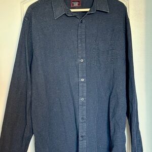 Untuckit Navy Blue 1 Pocket Flannel